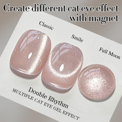 Double Rhythm cat eye gel polish 15ml bottle with holographic shimmer