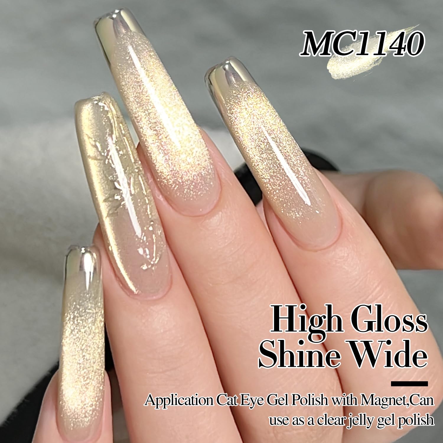 Double Rhythm gel polish bottle with magnet for convenient home use.