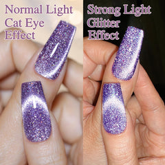 Double Rhythm gel polish glass jar closeup showing holographic glitter texture for luxe looks
