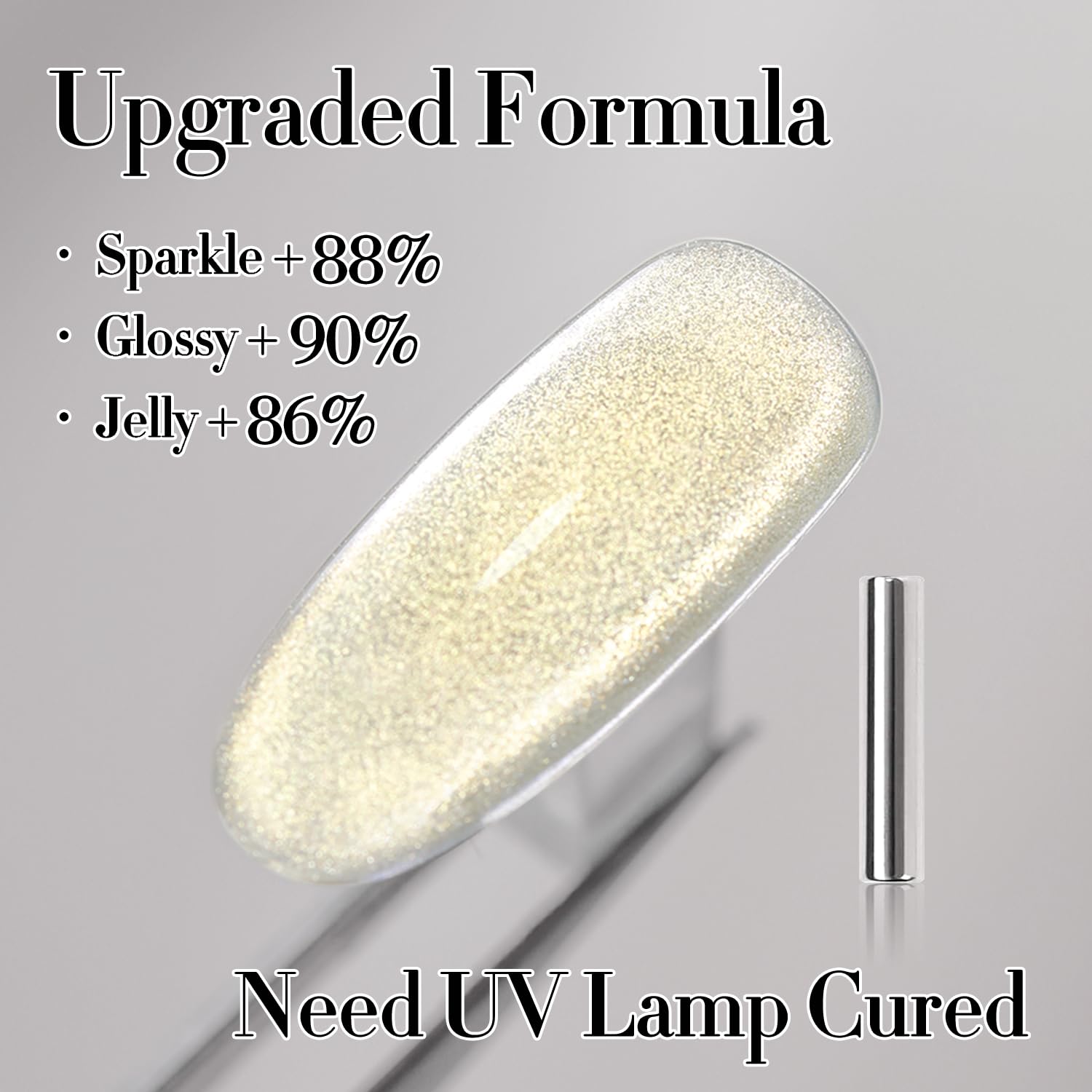 Double Rhythm sheer translucent shade on nails for delicate style.