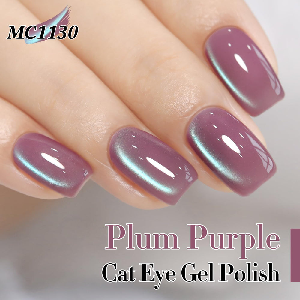 Double Rhythm cat eye glitter holographic effect on swatch for dazzling nails.