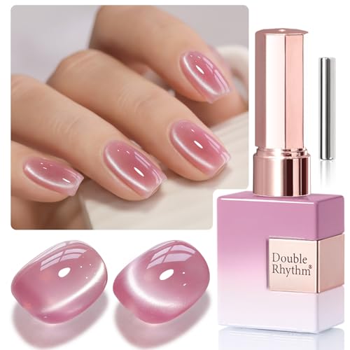 Double Rhythm cat-eye lilac-pink swatch reveals color-shift with magnetic base