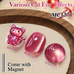 Double Rhythm cat-eye magnet bottle closeup shows the magnetic effect you can achieve