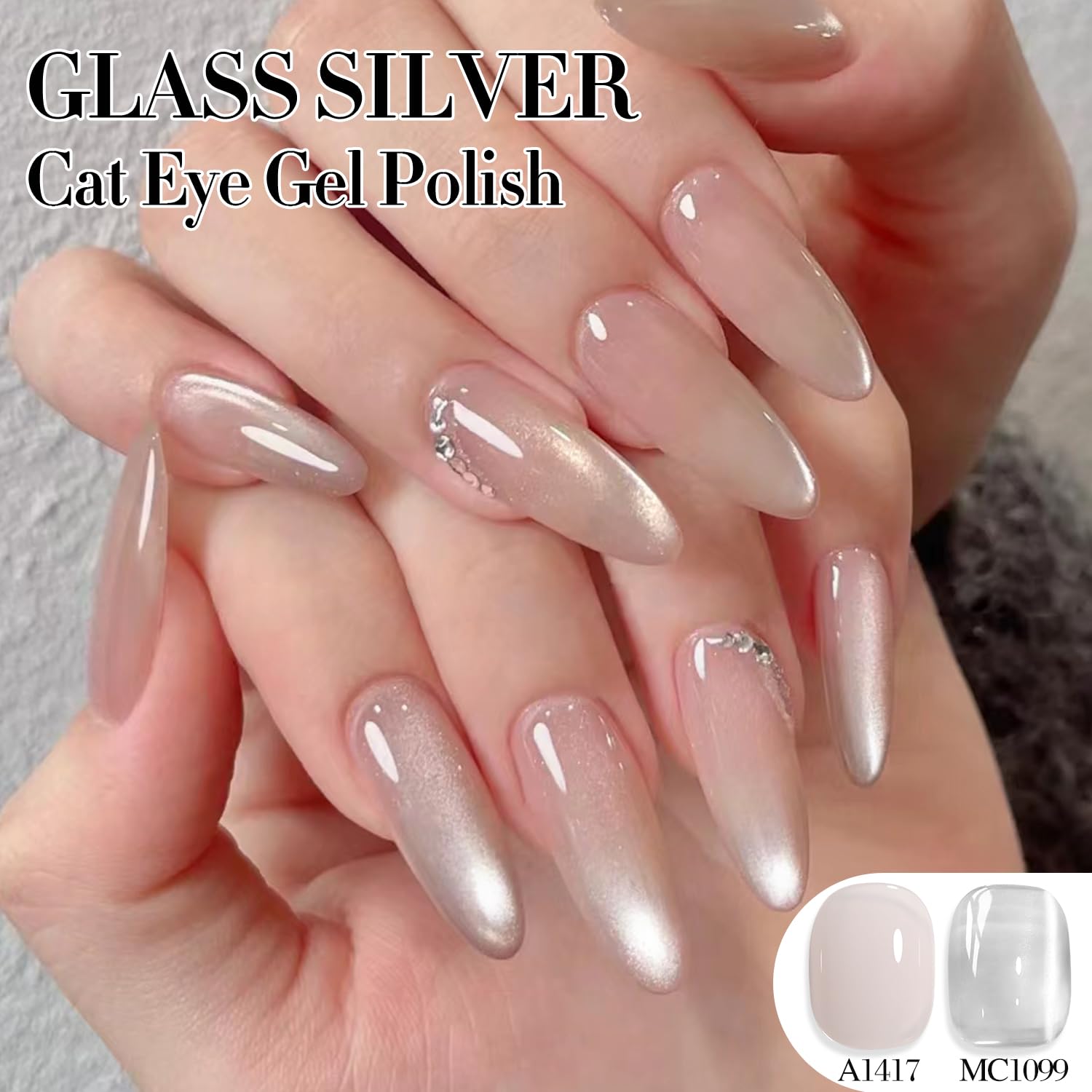 Double Rhythm Cat Eye magnet effect showing color shift on nails.