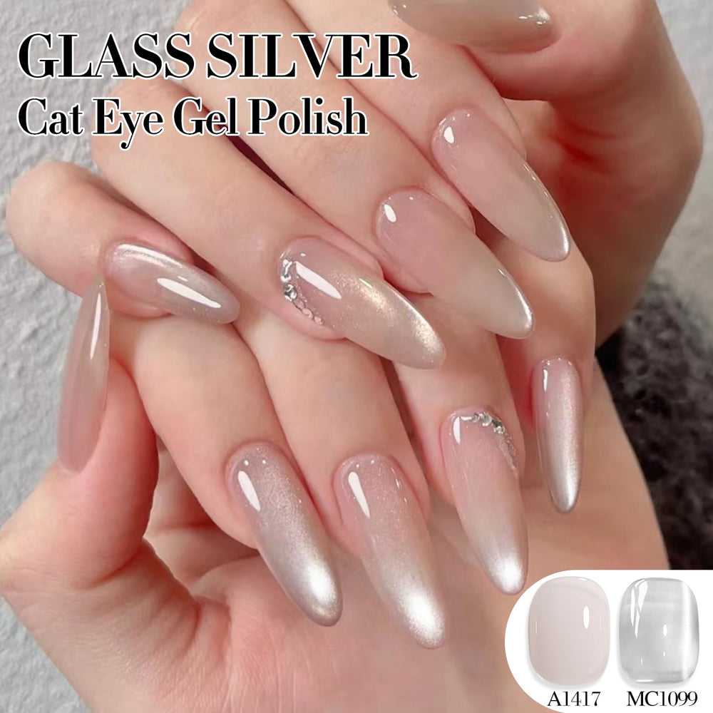 Double Rhythm Cat Eye magnet effect showing color shift on nails.