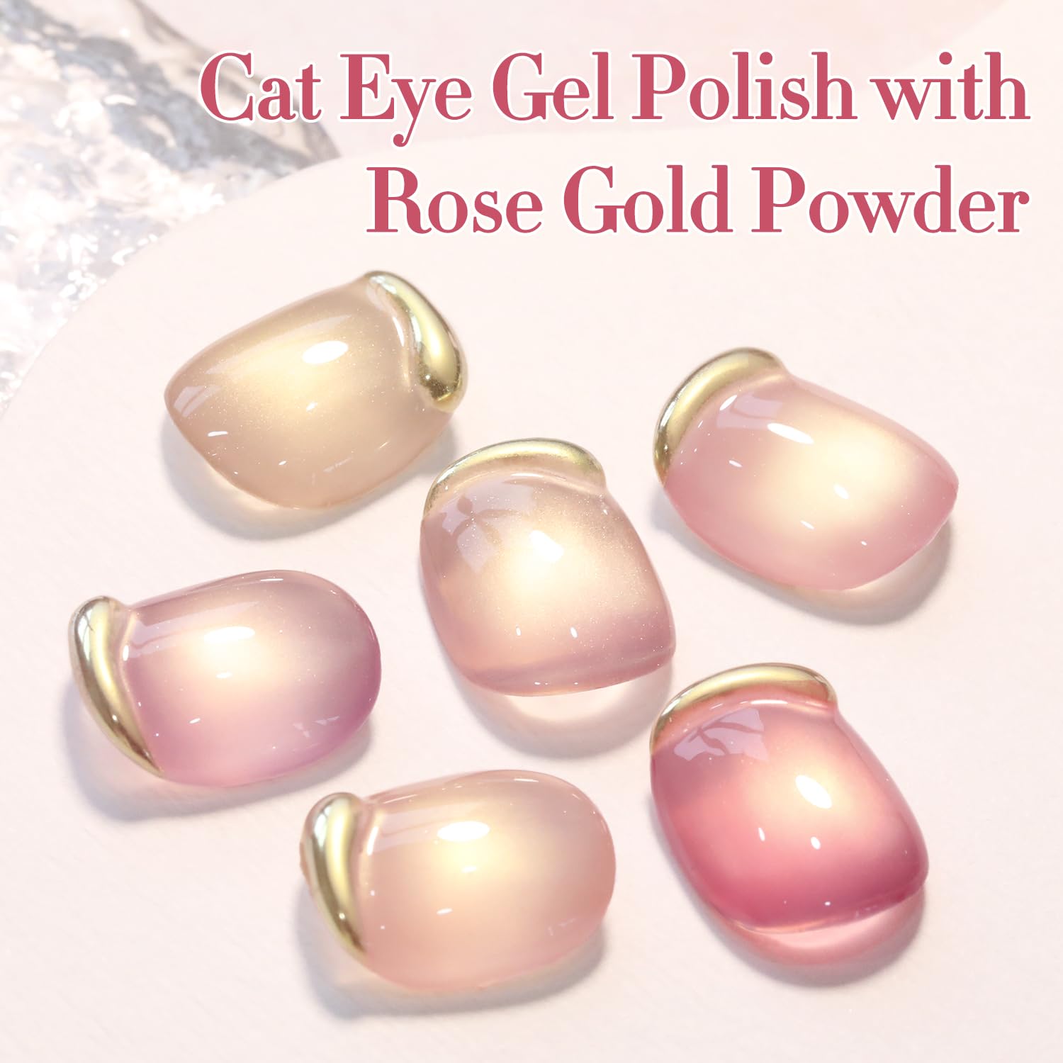 Texture close-up of Double Rhythm Cat Eye gel polish highlights smooth finish.