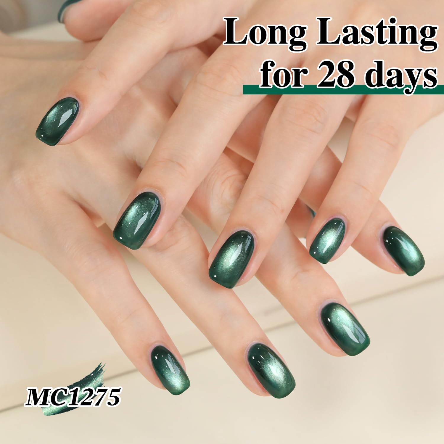 Base coat prep with Double Rhythm cat eye polish ready for styling