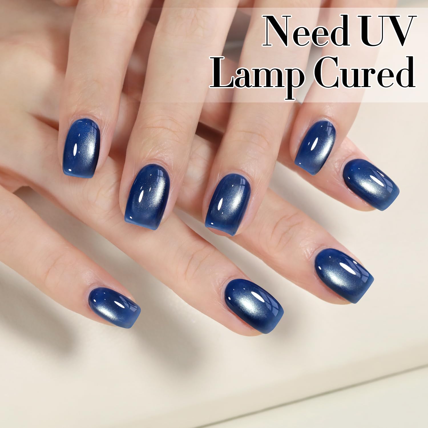 Nail swatch showing jelly Blue Coral shade from Double Rhythm