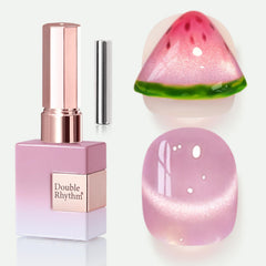 Double Rhythm cat eye polish magnet effect swatch shows depth and shimmer.