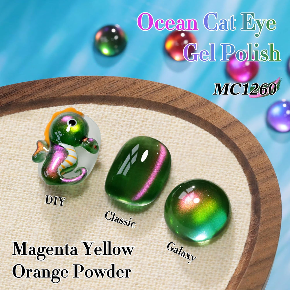 Double Rhythm cat eye polish magnet creating customizable lunar glow on nails