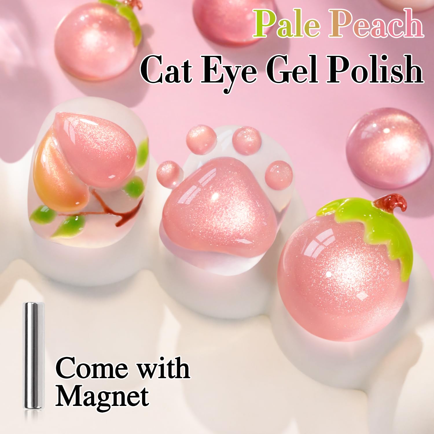 Double Rhythm cat-eye shimmer close-up highlights holographic sparkle on nails.