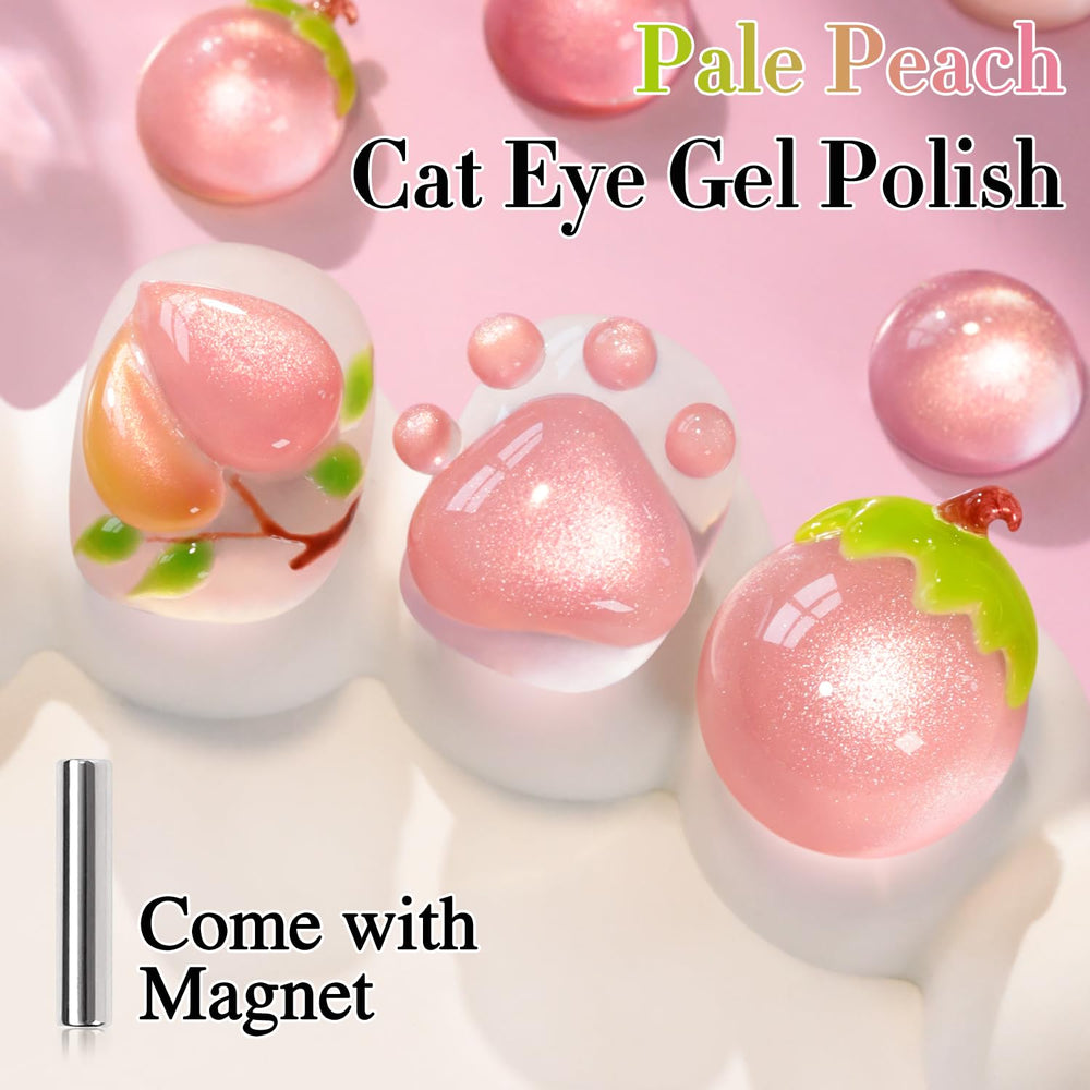Double Rhythm cat-eye shimmer close-up highlights holographic sparkle on nails.