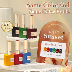Double Rhythm Cat Eye swatches display six colors for easy selection