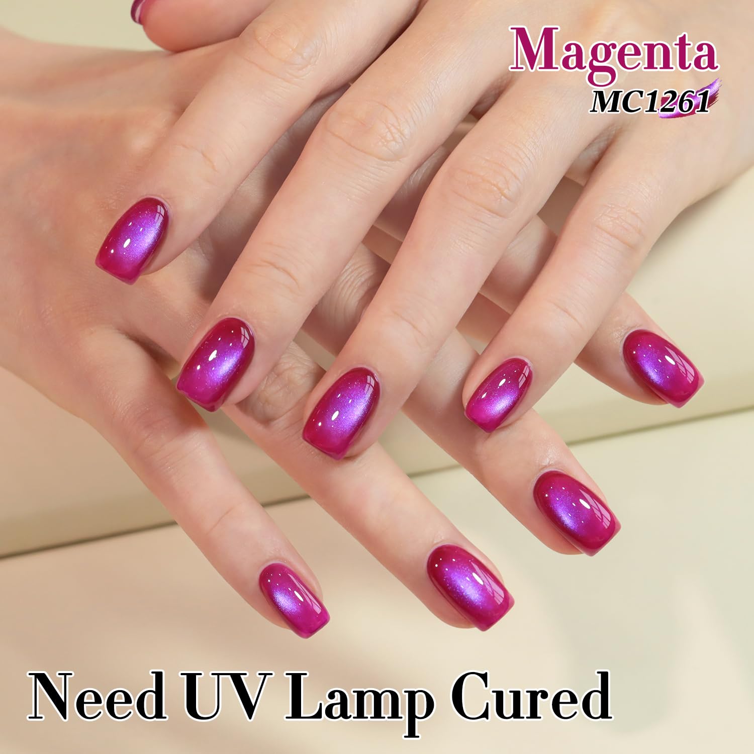 Translucent jelly color with shimmering finish ready for DIY nails.