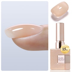 Double Rhythm clear gel nail polish bottle for at-home gel manicure.