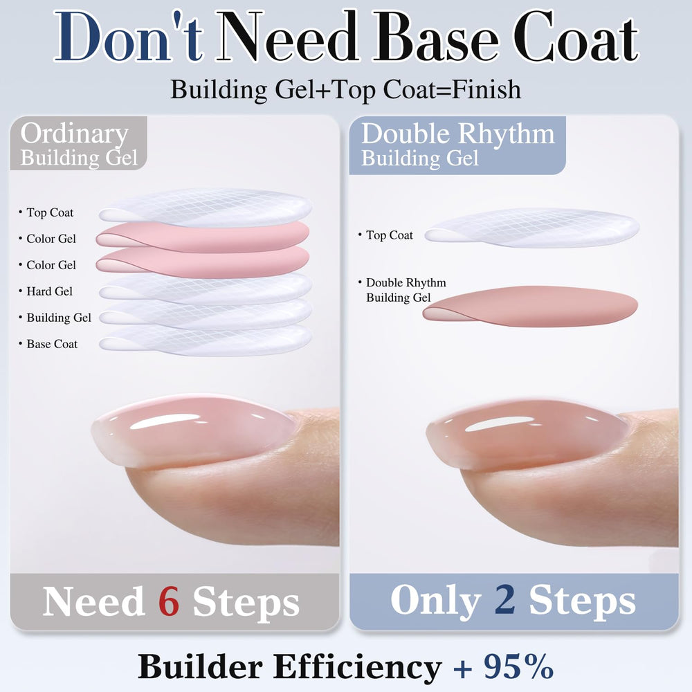 Double Rhythm gel polish shaping a nail for a precise look