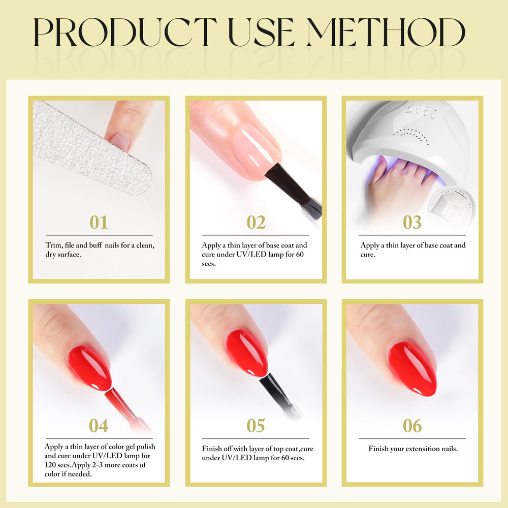 Closeup of nails with light yellow gel polish from Double Rhythm