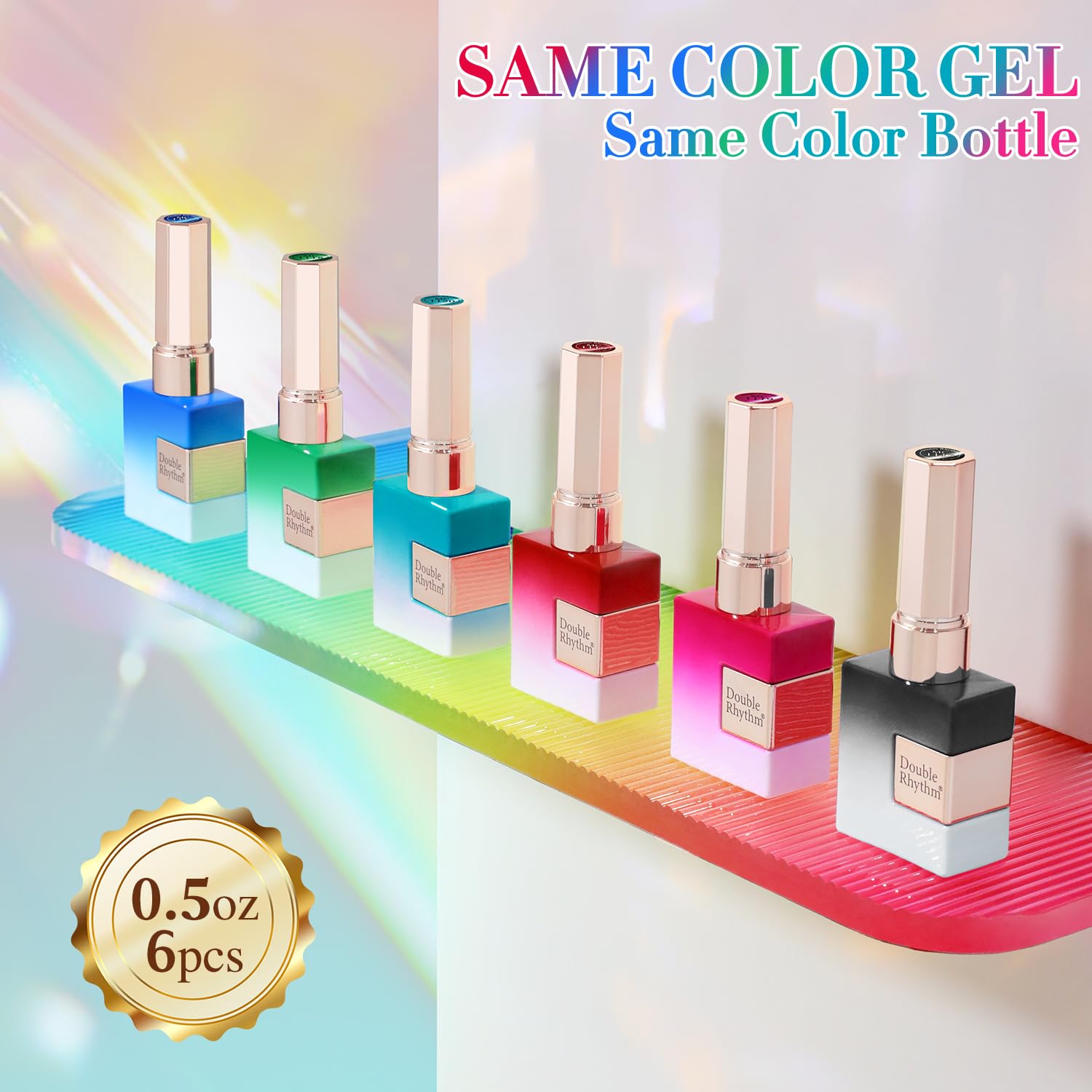 Color range includes black red green navy for Double Rhythm collection.