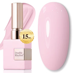 Double Rhythm creamy pink 15ml bottle for at-home gel manicures