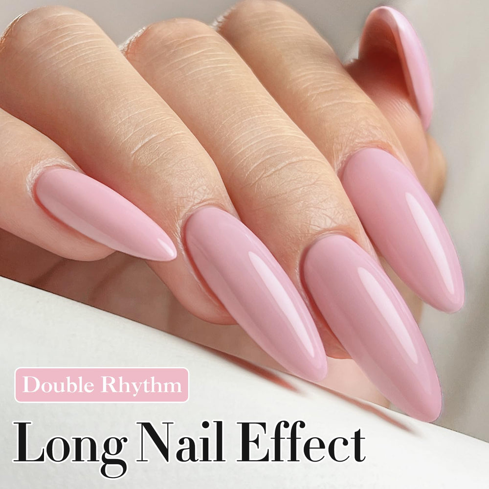 Double Rhythm creamy pink color swatch to compare shade