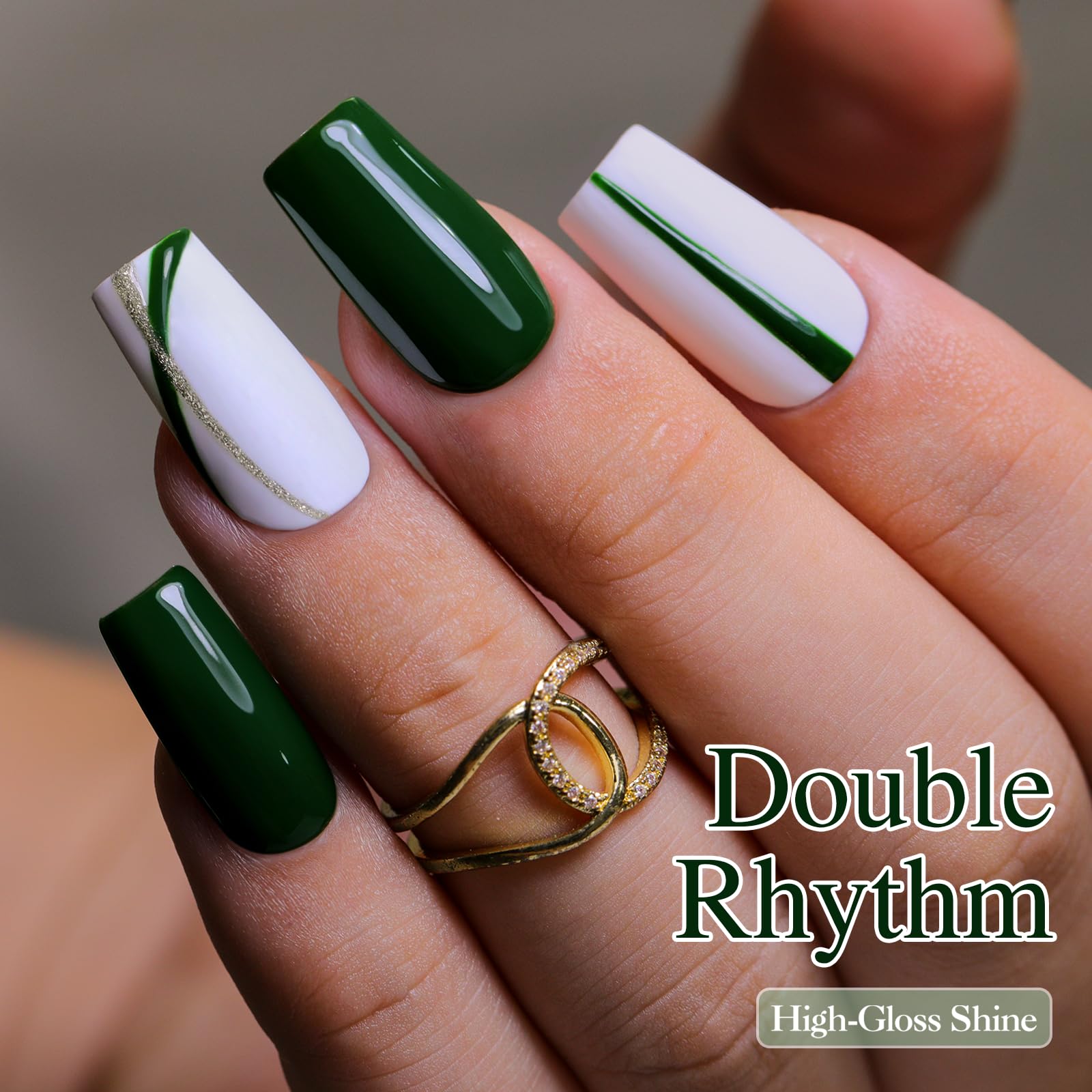 Double Rhythm gel polish application close-up for smooth, even coats