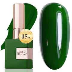 Double Rhythm dark green gel nail polish bottle for at-home salon-quality nails