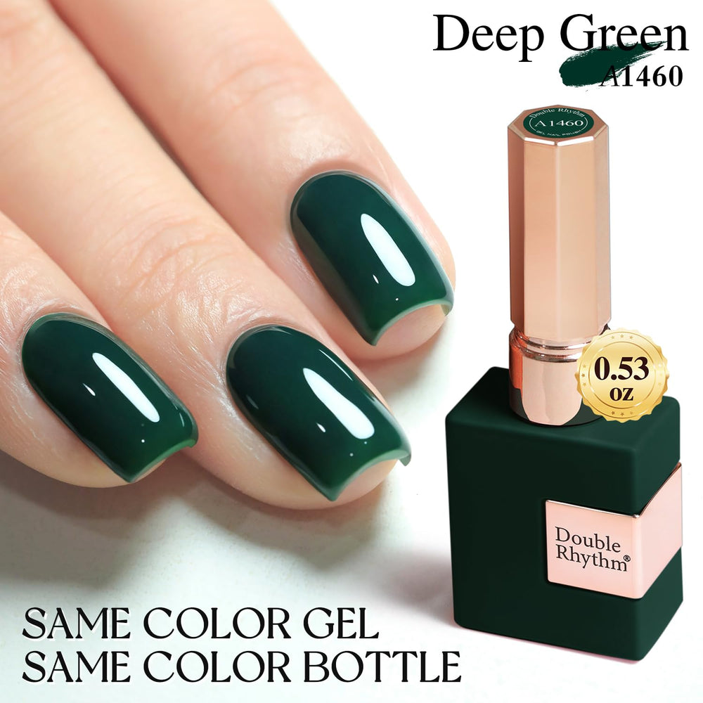 Nail being coated with Double Rhythm gel polish for smooth coverage.