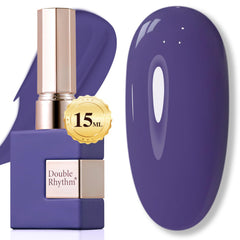 Double Rhythm deep purple blue gel polish bottle showing rich color and shine