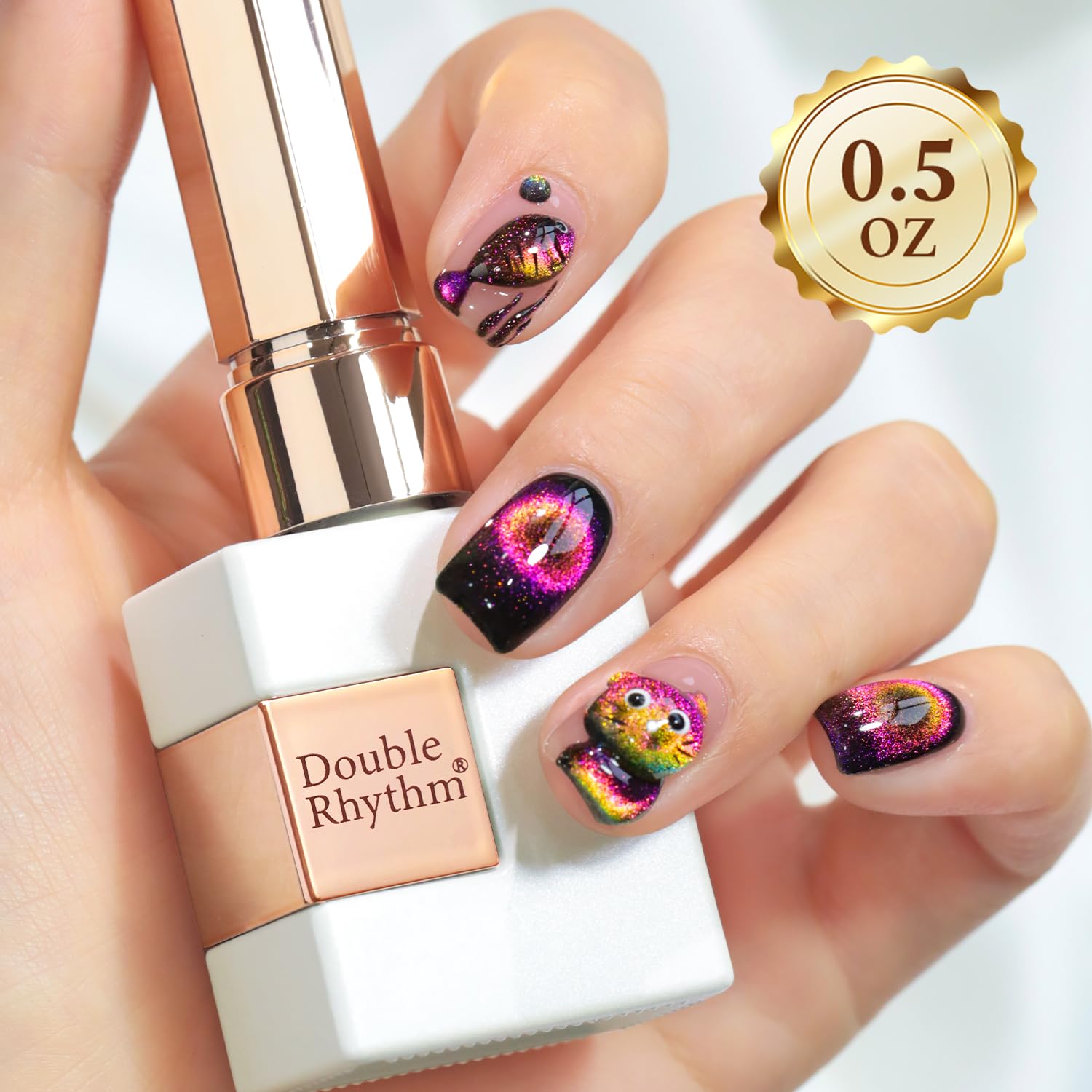 DIY nail art setup at home with Double Rhythm gel polish kit
