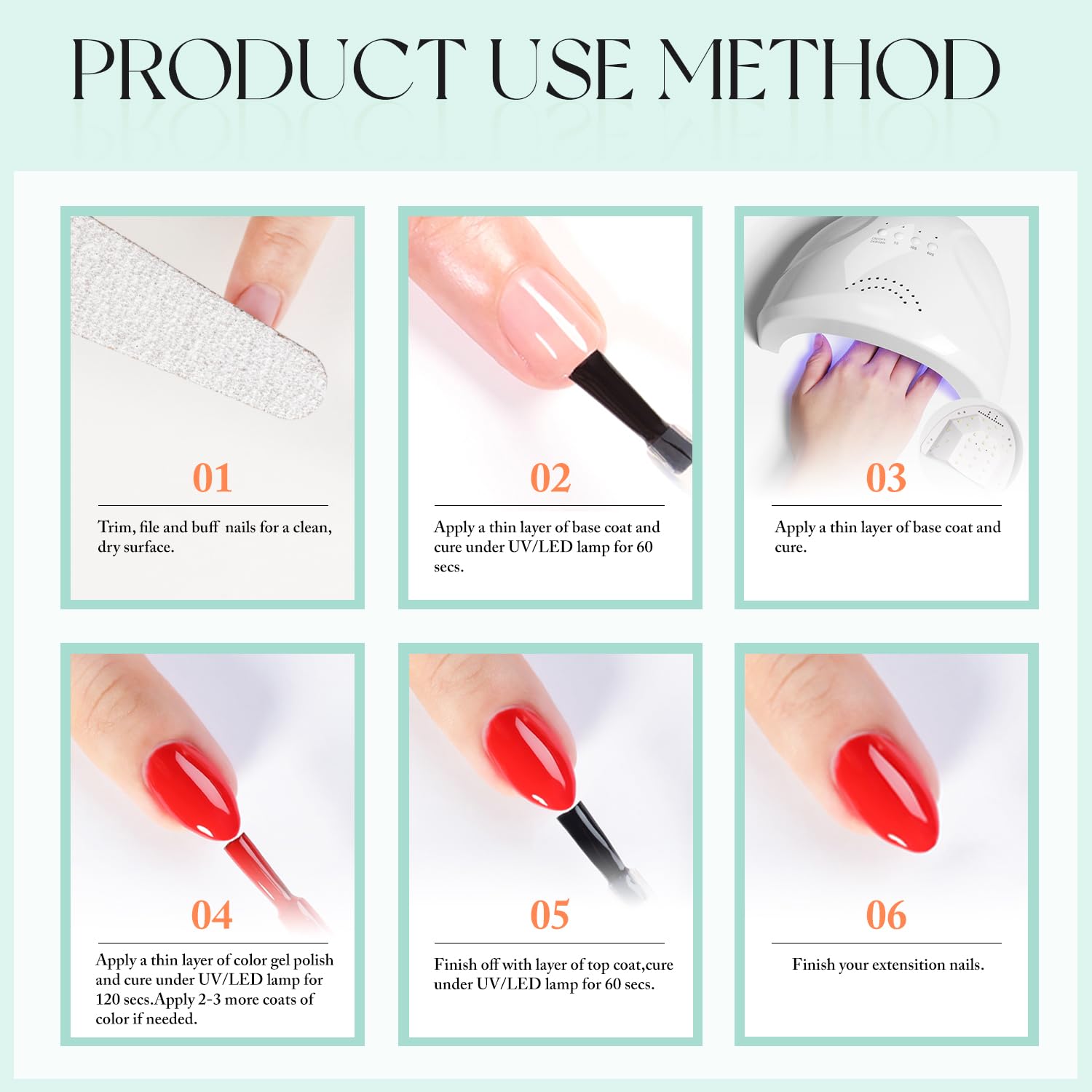 Double Rhythm Milky Orange gel polish removal is easy and practical.