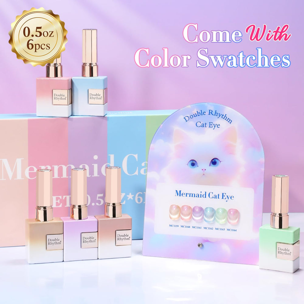 Double Rhythm Cat Eye – échantillons pour prévisualiser les teintes et swatches