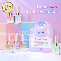 Double Rhythm Cat Eye – échantillons pour prévisualiser les teintes et swatches