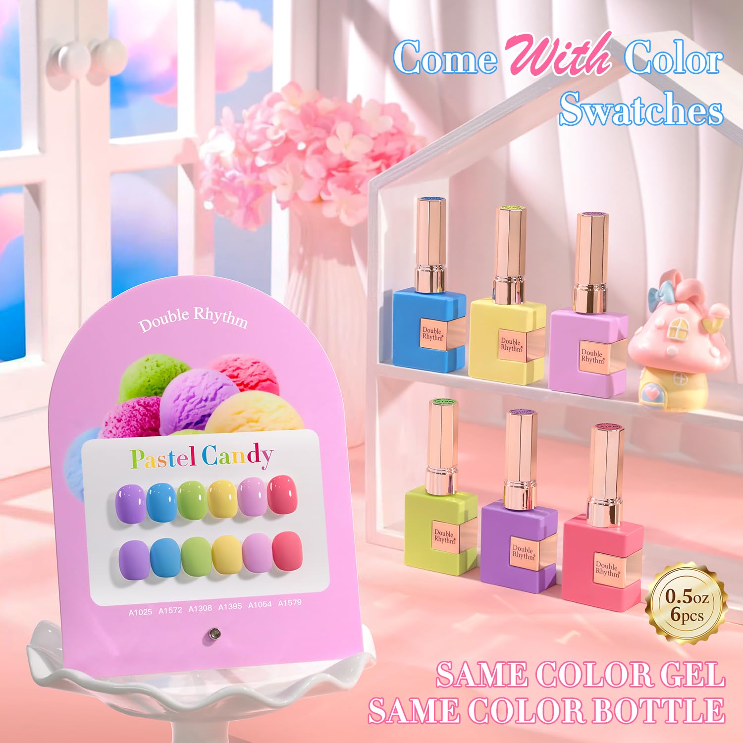 Double Rhythm 15ml gel polish colors swatches highlight vibrant finishes