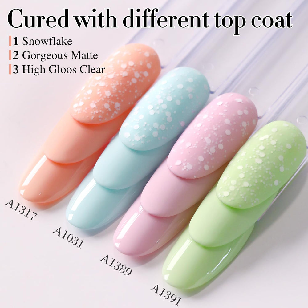 Brush application of Double Rhythm gel polish for smooth, even layers
