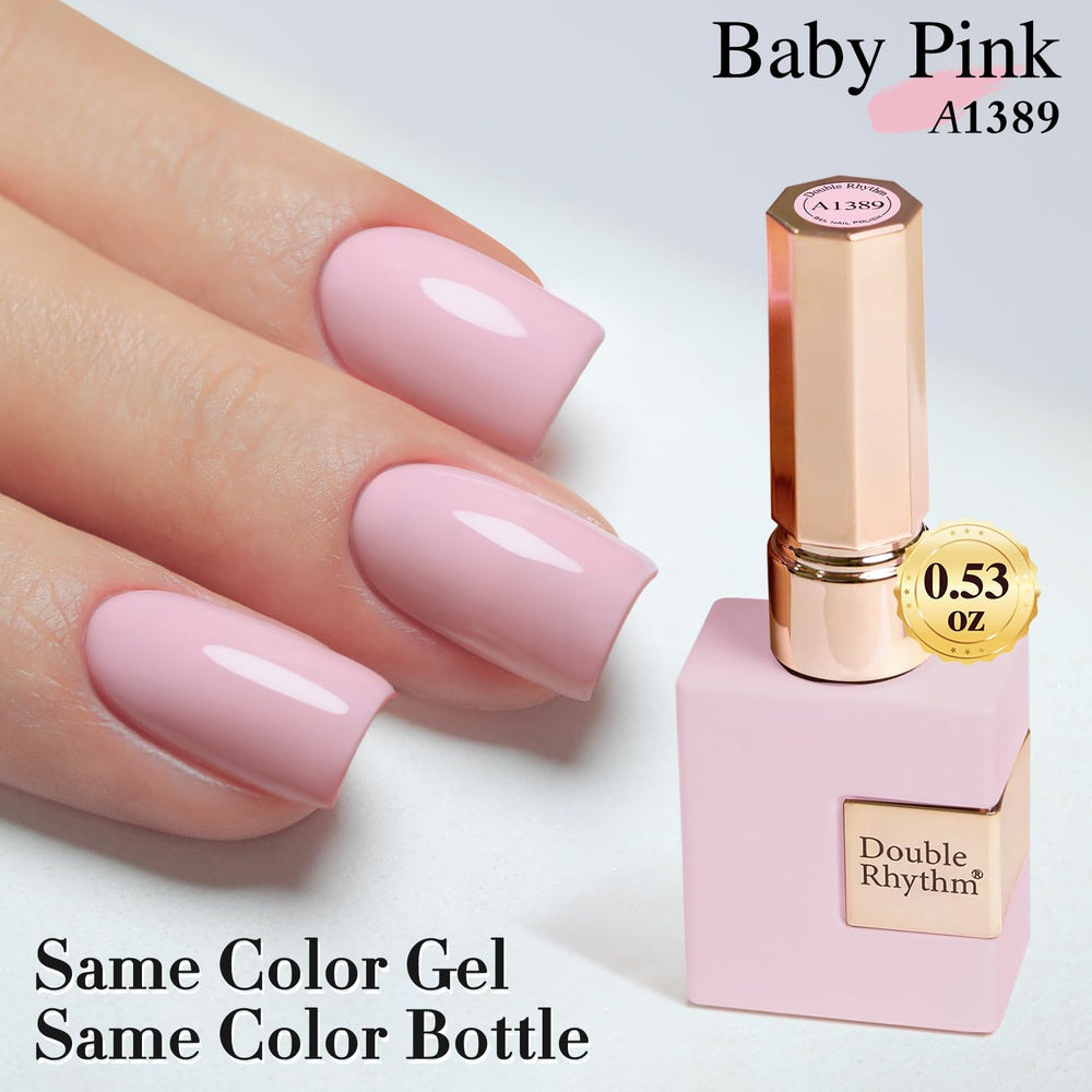 Double Rhythm gel polish bottle close-up showing smooth application