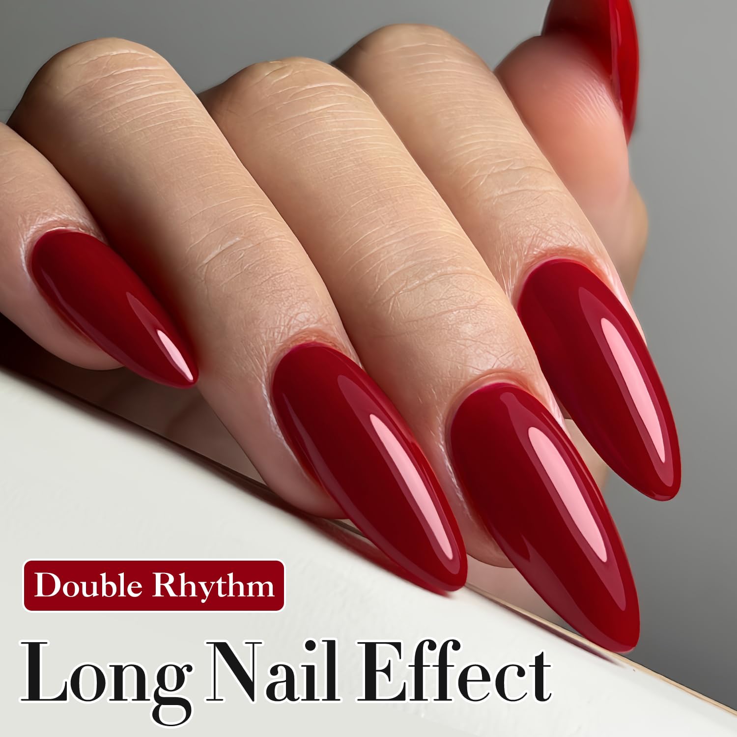 Double Rhythm gel polish gloss close up ready for shimmer