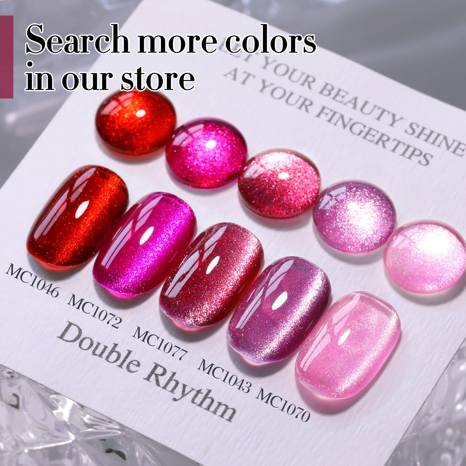 Gift-ready Double Rhythm cat-eye gel kit for loved ones.