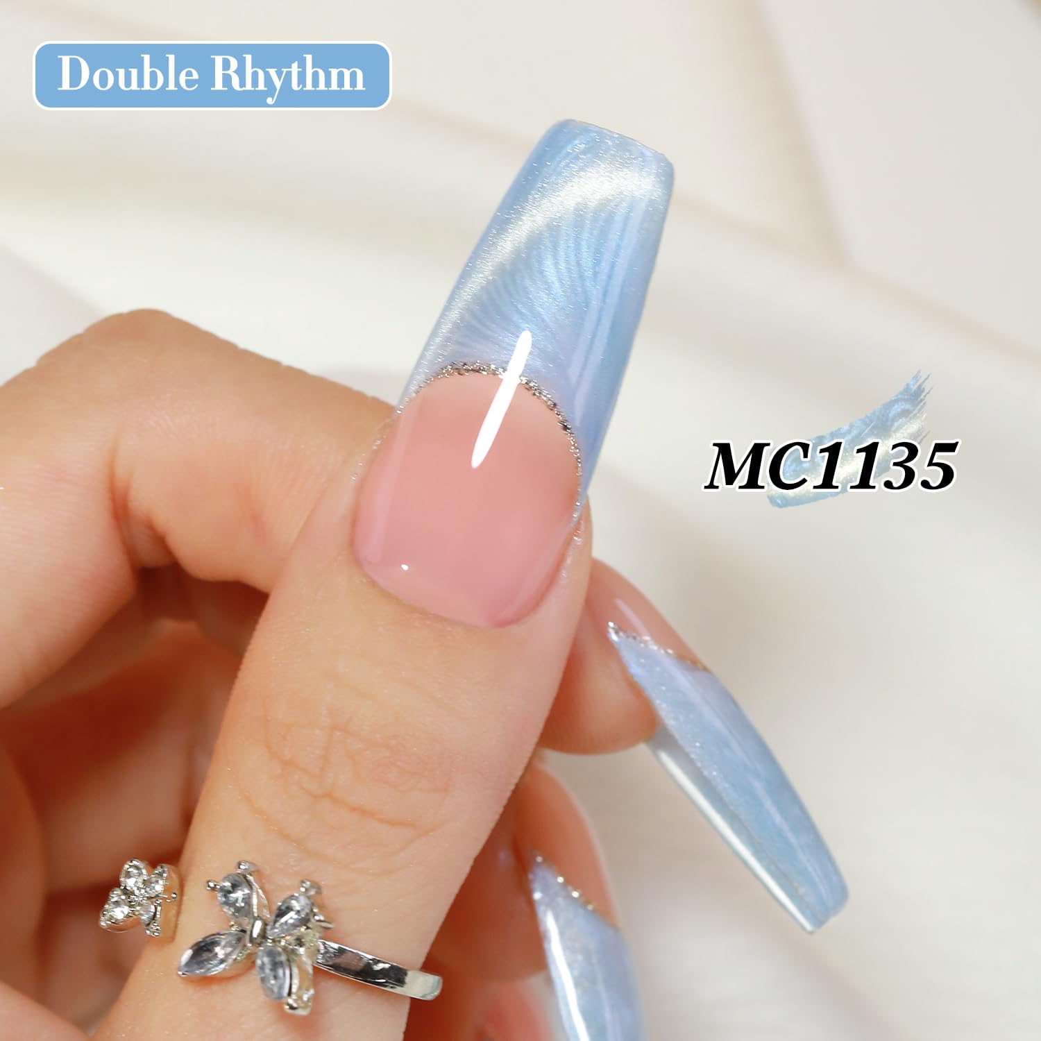 Glass bottle packaging protects Mermaid Blue gel color and shine.