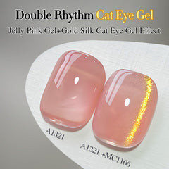 Double Rhythm glitter gel polish jar highlights premium shimmer.