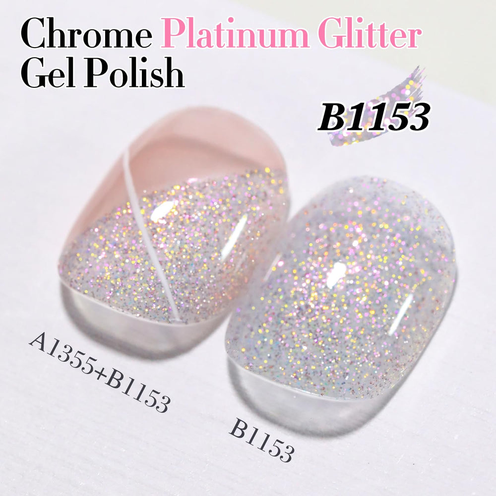 Double Rhythm pink B1153 gel polish being brushed on nails for easy application.