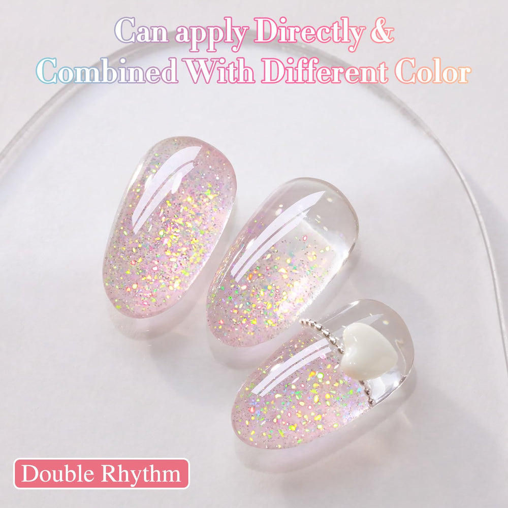 Double Rhythm Pink B1161 bottle close-up highlighting pearlescent finish