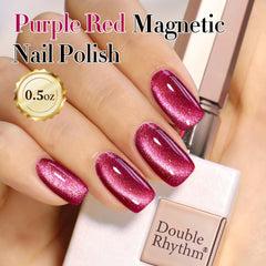 Close-up of holographic glitter nails by Double Rhythm.