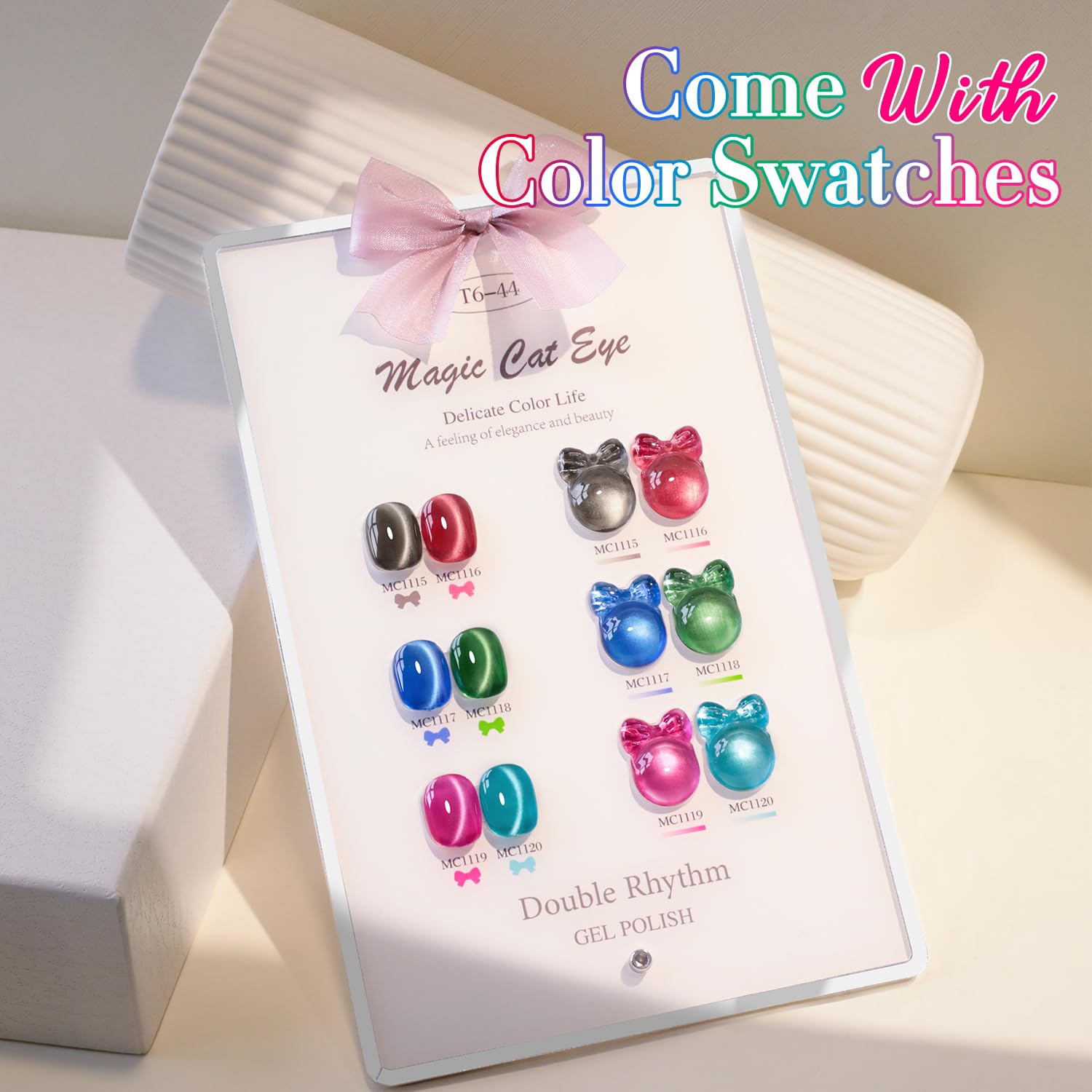 Double Rhythm glitter gel polish with rich shimmer and holo reflections.
