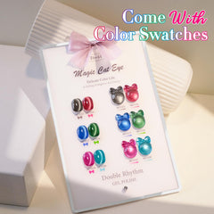 Double Rhythm glitter gel polish with rich shimmer and holo reflections.