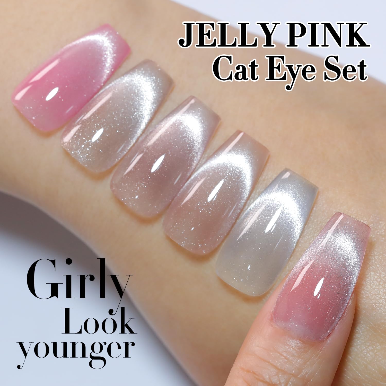 Double Rhythm shimmer glitter with holographic reflectives for eye catching nails