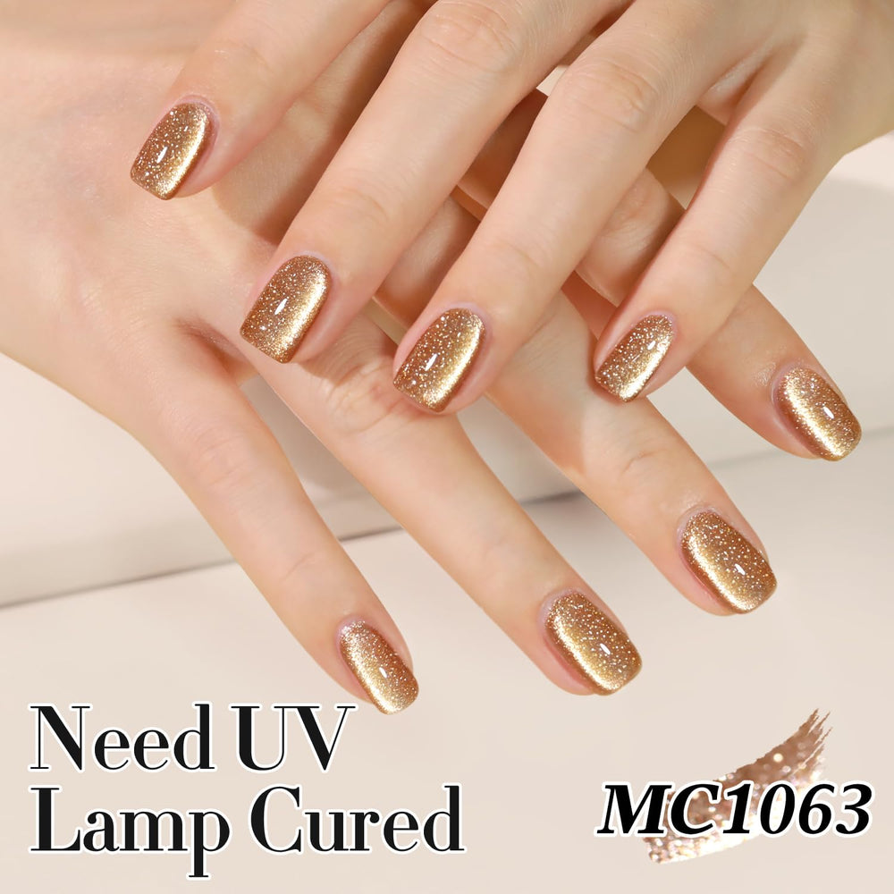 Glitter shimmer particles captured for dazzling nail art with Double Rhythm polish.