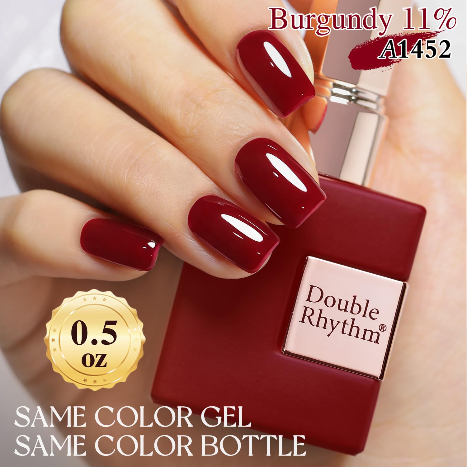 Double Rhythm bottle with glossy finish under proper top coat.