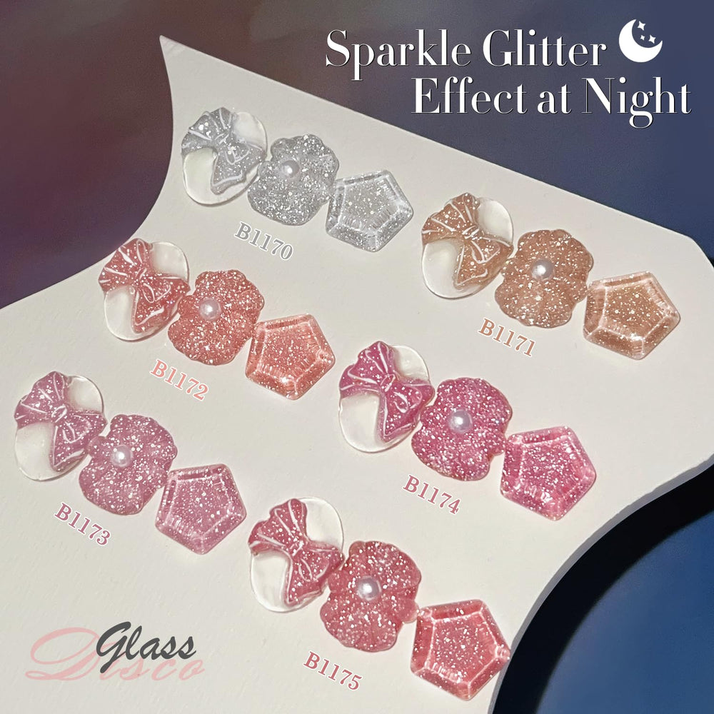 High-gloss durable finish from Double Rhythm glitter gel polish