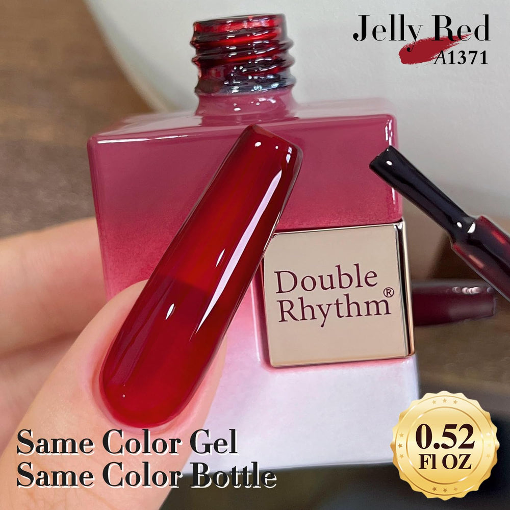 High-gloss finish captured by Double Rhythm gel polish for durable nails.