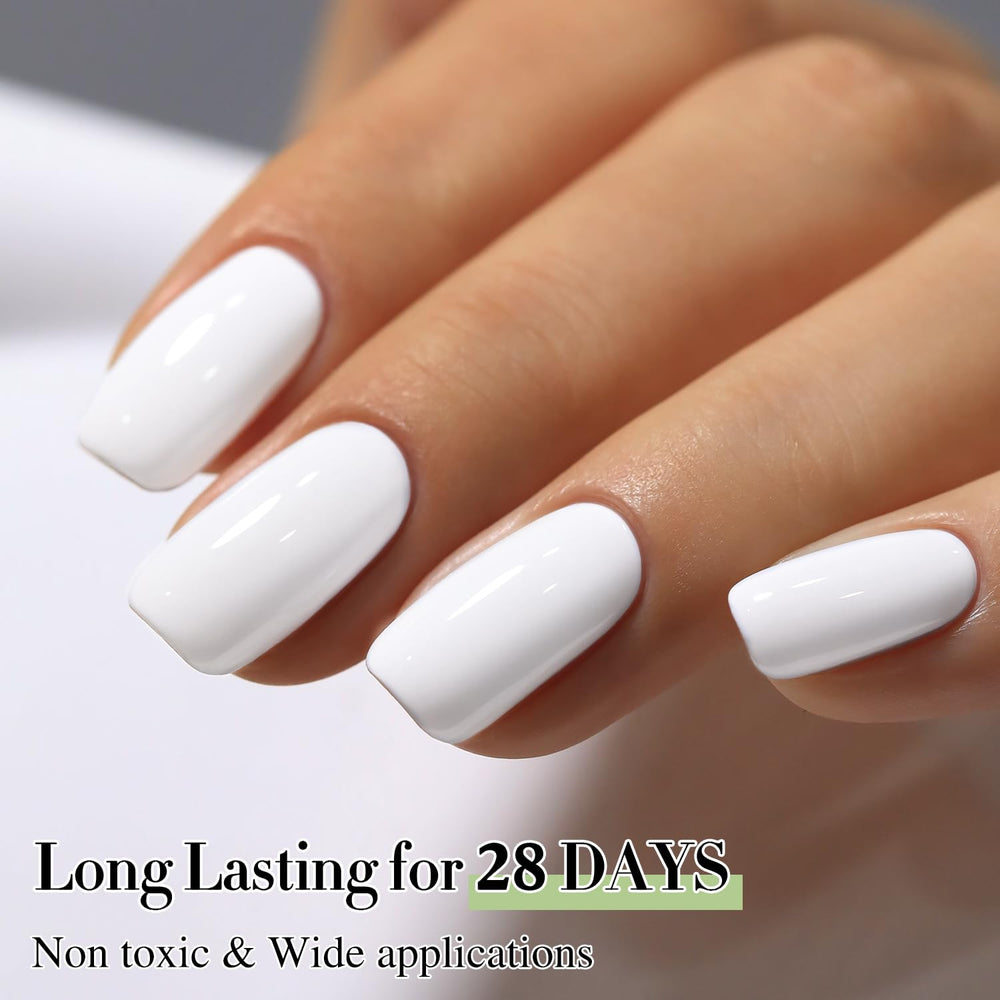 Double Rhythm nails with a high-gloss finish after proper cure.